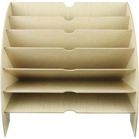 Aktenablage, Sortierbox aus Holz, Papierablage, Büroaufbewahrung für A4-Papier, Zeitschriften und Dokumente (36,5 x 28 x 28 cm) (1/4)