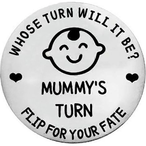 Pièce de Décision pour Nouveaux Parents - Côté Père/Mère - Monnaie Commémorative Double Face (1/4)