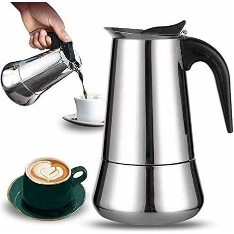 Cafetière italienne inox 12 tasses, compatible tous types de sources de chaleur 12 tasses (1/5)