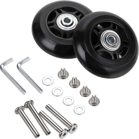 BEBUSINGOTO Stück Ersatzräder für Gepäckkoffer, Gummi-Lenkrollen, Lager, Reparatursätze (80 mm x 24 mm) (1/5)