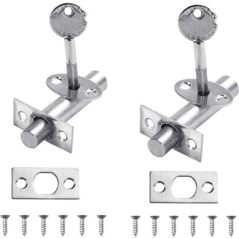 Deux cadenas de sécurité en acier inoxydable avec clés en forme d'étoile - cadenas tubulaires antivol pour la maison et le restaurant (1/4)