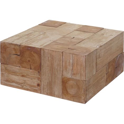 Couchtisch HHG-769c, Wohnzimmertisch, Tanne Holz rustikal massiv MVG-zertifiziert 30x60x60cm