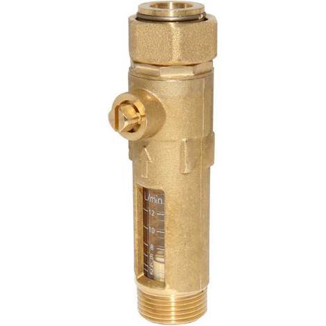 Afriso Durchflussmesser Flowmeter DFM 15-2M 2 bis 12 Liter AG 3/4" x Überwurfmutter 3/4" 80965
