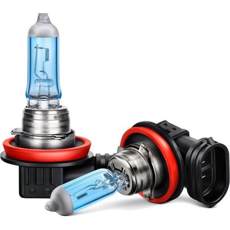 Pour lampes halogènes H11, homologuées E, lumière blanche chaude pour phares, en remplacement des ampoules de voiture 12V 55W, lots (2 pièces) (1/5)