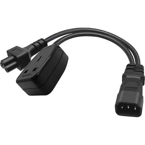 IEC320 C14 auf C5+ Stromkabel C14 Stecker auf C5+ Buchse Y-Splitter