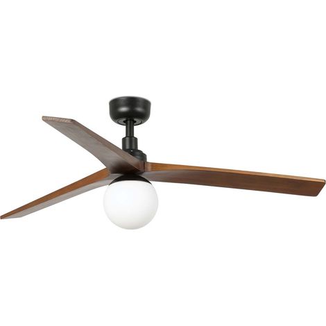 DC Ceiling Fan Klim M Black-Walnut with Light & Remote (1/3)