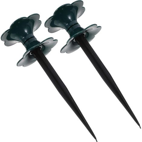Guide-tuyau pour parterre de fleurs, outil de jardinage, support pour tuyau d'arrosage, noir, 25 x 9 x 9 cm, lot de 2 (1/5)