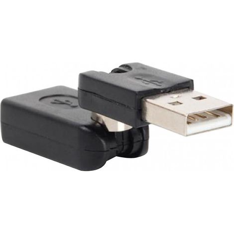 USB 2.0 Konverter-Adapter Stecker auf Buchse, drehbares Kabel (1/5)