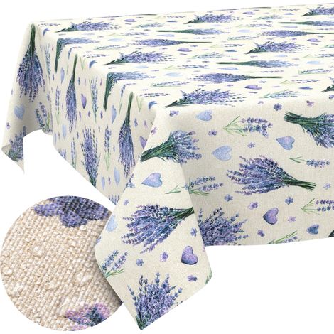 Nappe enduite Lavande Violet 300x140 cm rectangulaire (1/5)