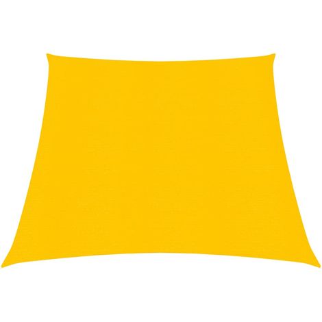 Voile toile d'ombrage parasol 160 g/m² PEHD 3/4 x 2 m jaune