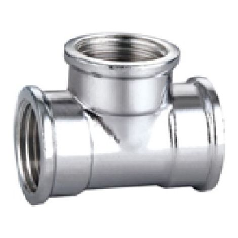 TEE FFF IN OTTONE CROMO IBP 3/4&quotX3/4&quotX3/4&quot