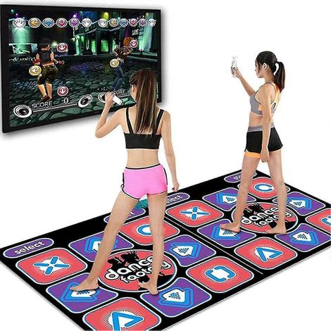Tapis de danse double face avec 2 télécommandes sans fil - conception antidérapante
