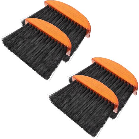 Lot de 4 brosses rechange en bois pour cheminée, avec poils plastique (1/5)