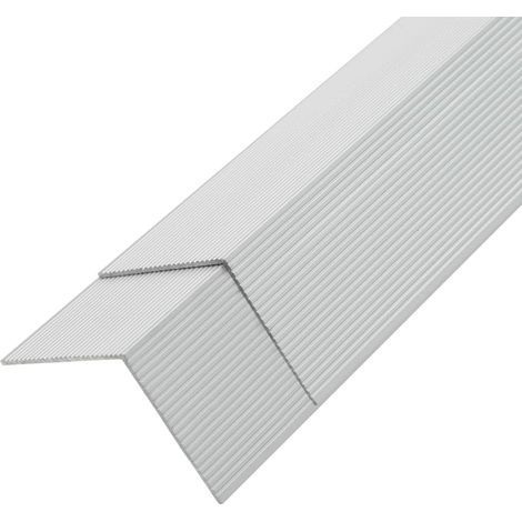 The Living Store Cornière de terrasse 5 pcs Aluminium 170 cm Argenté - Cornière De Terrasse - Angle De Terrasse - Finition Terrasse - Aluminium - Terrasse Extérieure (1/5)
