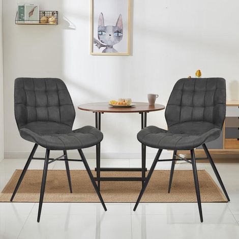 Esszimmerstühle 2er Set, Küchenstühle Schwarz, Modern (1/5)