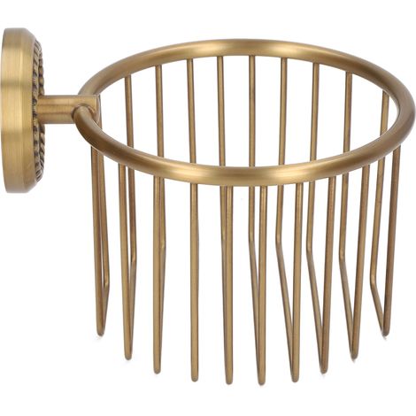 Ausgehöhlter Toilettenpapierhalter, antik, rostfrei, zur Wandmontage, Toilettenpapierrollenkorb für Badezimmer (1/5)