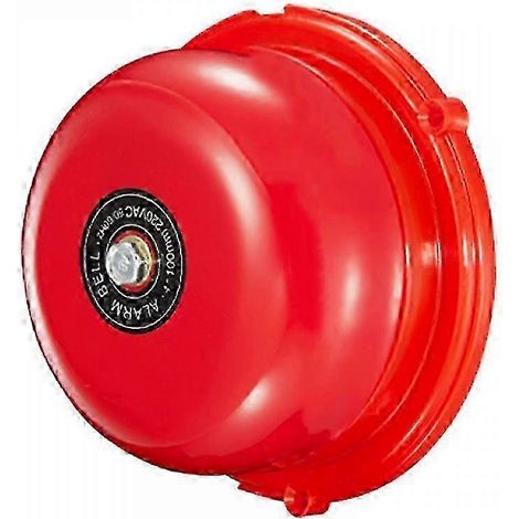 Sonnette d'alarme incendie haute puissance de 100 décibels, type à percussion interne en acier inoxydable de 4 pouces, compatible avec les alarmes incendie et l'évacuation d'urgence. (1/5)