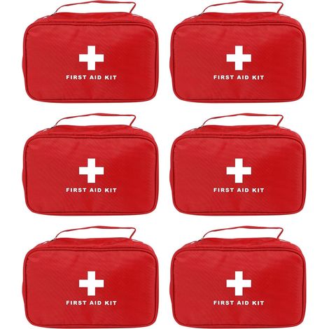 Sac de Premiers Secours Vide, Durable, Sac de Rangement pour Premiers intervenants, Sac d'urgence pour la Maison, Le Bureau, la Cuisine, l'extérieur, Rouge (1/5)