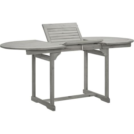 Table à dîner de jardin (120-170)x80x75 cm Bois d'acacia massif vidaXL (1/5)