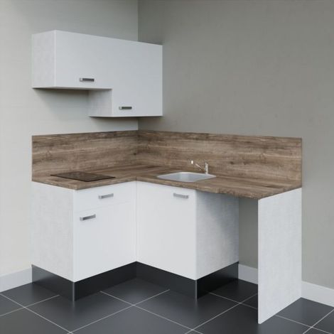 Kitchenette d'angle KA02L-PT avec plan de travail et évier