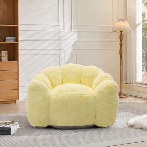Pouf poire en forme de lotus 281 x 257 x 173 cm adulte peluche (1/5)