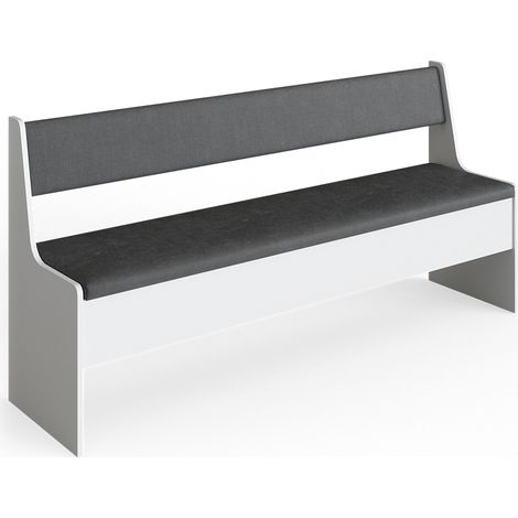 Panca ad angolo Roman, Bianco, 166.6 x 41.5 cm, Vicco