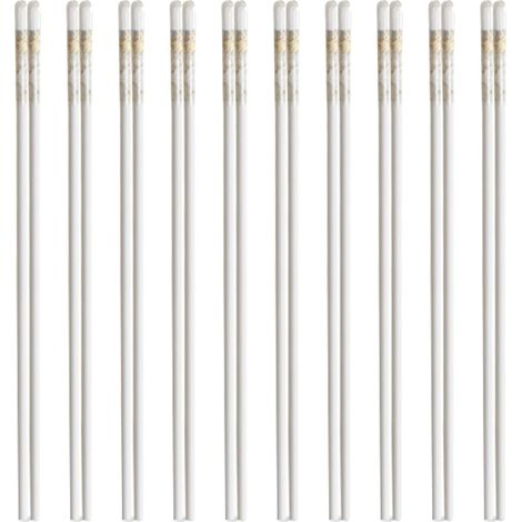 Lot de baguettes céramique 10 paires, ustensiles antidérapants chinois Baguettes de qualité Pour maison, restaurant, dîner, cuisine, repas, , hommes, ados, seniors, (1/5)
