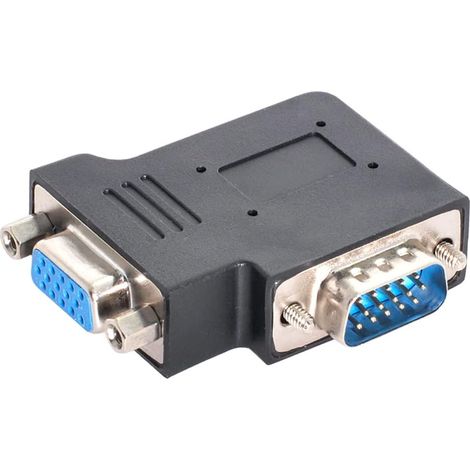 Adaptateur vertical plat à gauche coudé à 90 degrés VGA SVGA mâle vers femelle (1/4)