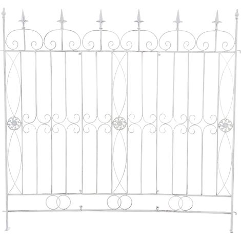 CLP – Clôture de jardin Mangold en fer laqué – Hauteur 1m – Longueur modulable – Motifs floraux décoratifs pour jardins romantiques (1/5)