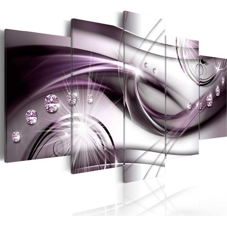 Tableau Imprimé "Violet Glow" 50 x 100 cm (1/2)