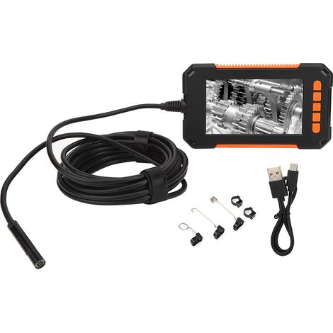 P40 1080P Wasserdichtes Industrieendoskop mit 4,3-Zoll-Bildschirm und 8 LEDs, 8 mm Durchmesser (1/5)