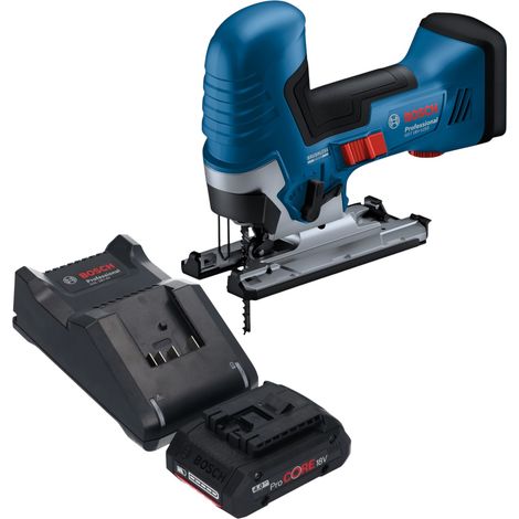Bosch GST 18V-125 S Professional Scie sauteuse sans fil 18 V 125 mm Brushless + 1x batterie ProCORE 4,0 Ah + chargeur
