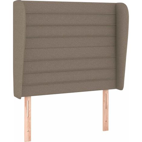 Maison Exclusive - Cabecero con orejas de tela gris taupe 83x23x1 (1/5)