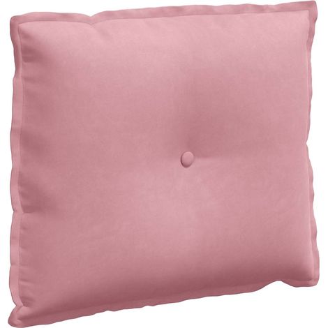 Coussin de Dos Rose 60 x 50 cm Tissu en velours côtelé