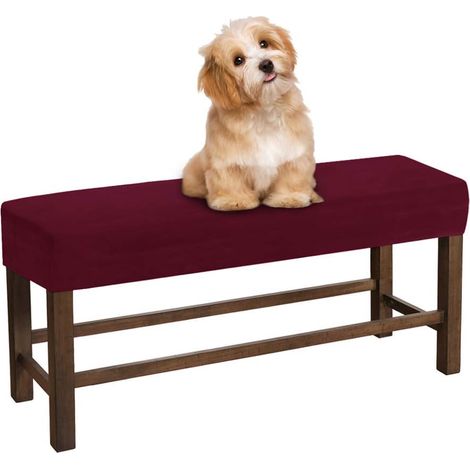 Thick, Soft Velvet Dining Bench Cover - Luxury Stretchable Washable Bench Cover - Dustproof Protective Cover for Living Room, Kitchen, and Bedroom Benches (1/5)