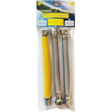 Tubo flessibile gas e acqua inox Kit scaldabagno estensibili 200 400
