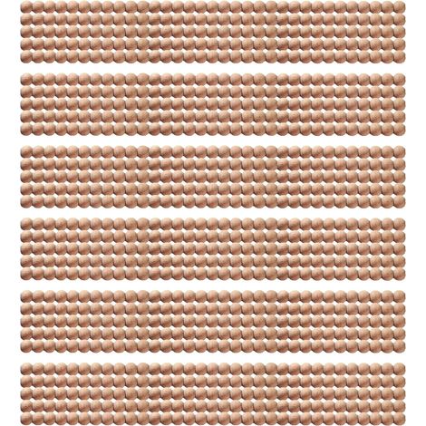 Moulures Décoratives Perles 40x1.4cm pour DIY Décoration Baguette en Bois Demi Ronde,Garniture Decorative Bois Brut avec Points de Colle,pour Murale Porte Fenêtre Armoire Étagère (1/5)