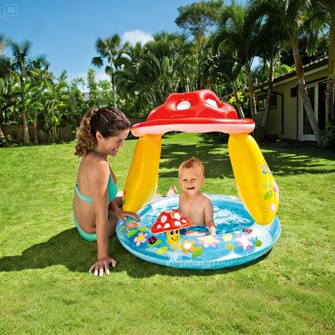 Intex Mushroom Baby Pool  Outdoor Inflatable Swimming Pool for Infants