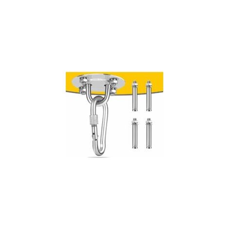 Deckenhaken, Edelstahl-Deckenhalterung für Boxsäcke bis 400 kg, Schwerlast-Deckenhaken für Hängesessel, Hängematte, Boxsack, Schleudertrainer usw. - Crezuo