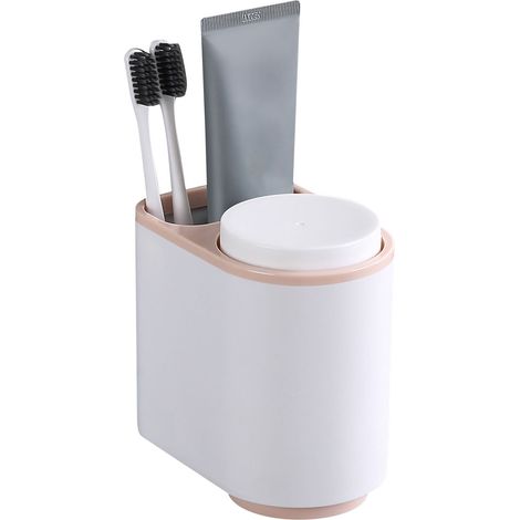 Porte-gobelet magnétique suspendu pour brosse à dents, support à fixation par adsorption pour salle de bain rose