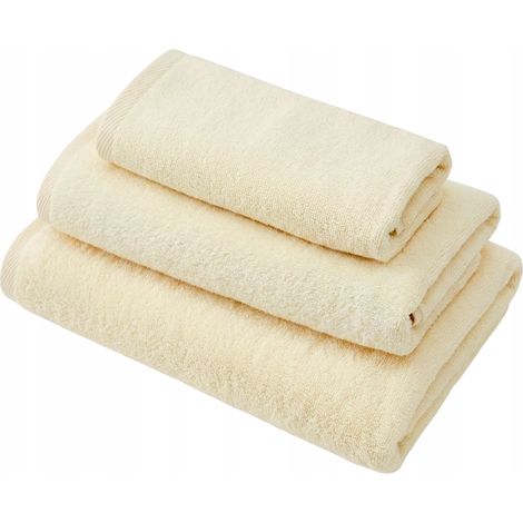 Set di 3 asciugamani in cotone, morbidi e spessi, ideali per hotel e SPA, nelle misure 30x70, 50x90 e 70x140. (1/5)