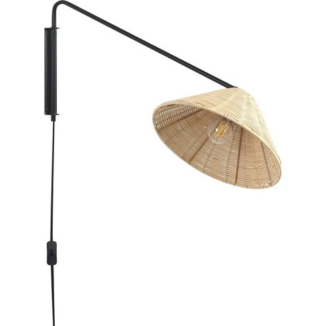 Wall Lamp PALENA Adjustable Rattan Natural (1/5)