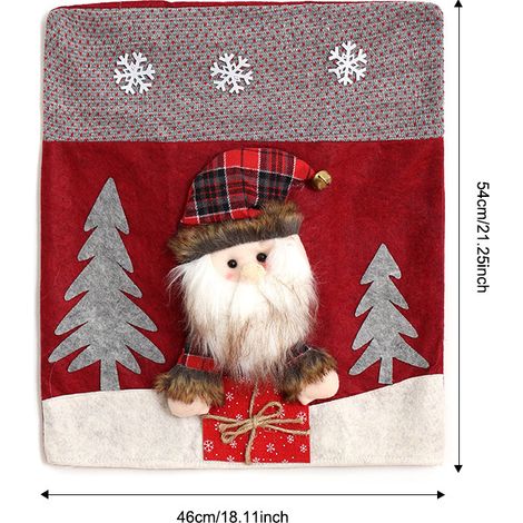 Décorations de Noël, housses de chaises avec chapeaux, housses de tabourets, housses de chaises en peluche, décoration intérieure européenne et américaine, mini foulards de Noël