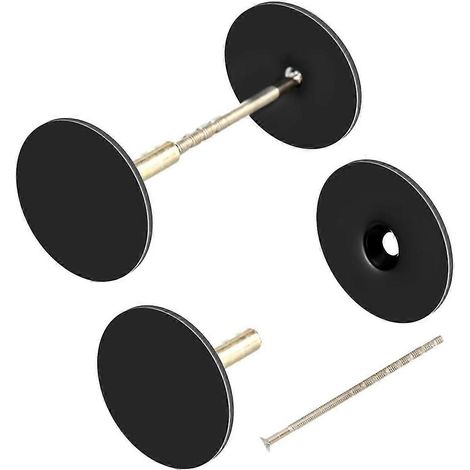 [KK] Lot de 2 plaques de remplissage pour trous de porte et poignées de porte, vis de fixation métalliques pour pêne dormant C-B15