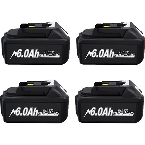 Lithium-Ionen-Batterie, 18V Spannung, 6,0Ah Kapazität, 6.0Ah-4PCS (1/2)