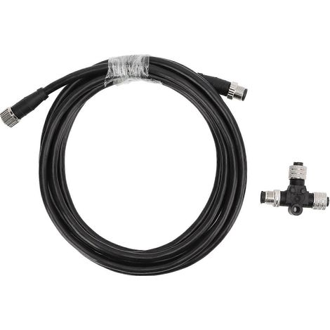 NMEA 2000 5-poliges Kabel mit T-Adapter für Navico-Netzwerke - Abzweigverbinder, Länge 2 Meter, wasserdichte Stecker, ideal für Marinebus- und Leitungsverlängerung. (1/5)