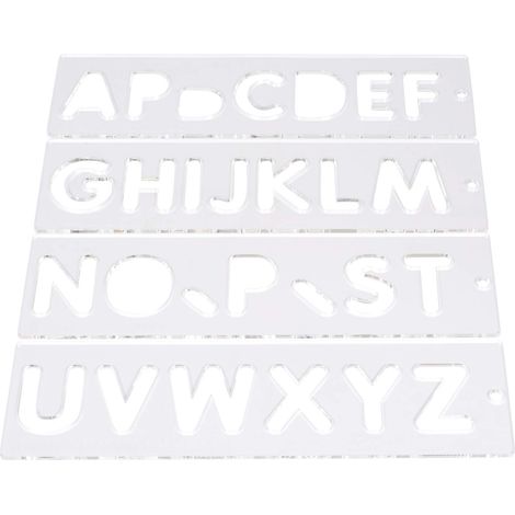 Ensemble gabarits de routage lettres majuscules, panneaux (1/5)