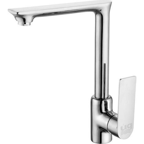 Rubinetto monocomando per lavello serie Kizu in colore cromato
