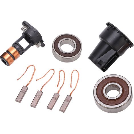 Kit de réparation d'alternateur comprenant bagues collectrices, balais et roulements (référence 230090), compatible avec Bosch 0124515010 (1/5)