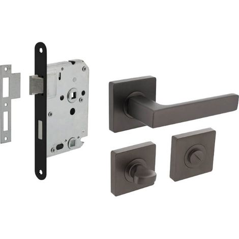 Jeu complet de poignées de porte Hera WC anthracite - 0029.171399 (1/3)